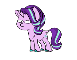 Size: 1521x1200 | Tagged: safe, artist:ghostwaffleheimer, starlight glimmer, pony, unicorn, female, looking at you, mare, simple background, solo, staring at you, white background, woonoggles