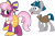 Size: 4500x3000 | Tagged: safe, artist:cloudy glow, artist:doctor-g, derpibooru import, edit, cheerilee, stygian, earth pony, pony, unicorn, g4, shadow play, the cart before the ponies, .ai available, cheerileeder, cheerleader, clothes, crack shipping, duo, duo male and female, female, happy, high res, looking at each other, looking at someone, male, open mouth, pom pom, ship:stygilee, shipping, simple background, skirt, smiling, smiling at each other, stallion, straight, transparent background, vector, vector edit