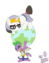 Size: 3715x4762 | Tagged: safe, alternate version, artist:bsw421, derpibooru import, raven, spike, dragon, unicorn, g4, atlas, carrying, commission, cute, desert, egypt, egyptian, egyptian clothes, egyptian headdress, egyptian makeup, egyptian pony, egyptian temple, eyes closed, female, glasses, globe, kneeling, makeup, male, mare, nile, older, older spike, planet, pyramid, ravenbetes, river, secretary, ship:ravenspike, shipping, signature, simple background, spikabetes, straight, sun, tail, tail bun, temple, transparent background, water, winged spike, wings, world