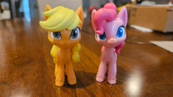 Size: 4000x2252 | Tagged: safe, artist:marybethemberjoy49, derpibooru import, applejack, pinkie pie, g4, g4.5, my little pony: pony life, figure, toy