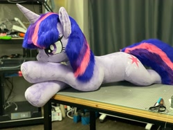 Size: 4032x3024 | Tagged: safe, artist:megatarot, derpibooru import, twilight sparkle, pony, unicorn, g4, female, fluffy, high res, irl, life size, photo, plushie, solo