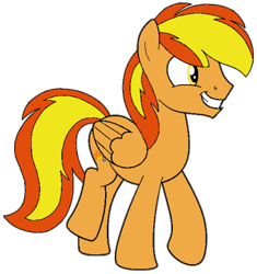 Size: 396x422 | Tagged: safe, artist:noi kincade, derpibooru import, oc, oc only, oc:firey ratchet, pegasus, pony, g4, male, simple background, smiling, solo, stallion, transparent background