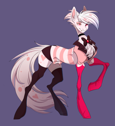 Size: 3157x3457 | Tagged: safe, artist:1an1, derpibooru import, pony, angel dust (hazbin hotel), concave belly, hazbin hotel, lanky, long tail, muscles, ponified, skinny, solo, species swap, sternocleidomastoid, tail, thin