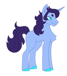 Size: 1402x1589 | Tagged: source needed, safe, artist:faetria, derpibooru import, oc, oc only, oc:blue thunder, unicorn, dad, father, male, simple background, solo, stallion, transparent background