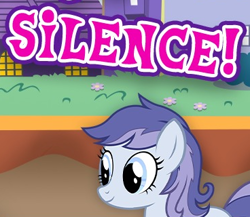 Size: 368x320 | Tagged: safe, derpibooru import, idw, screencap, earth pony, pony, g4, cropped, english, female, frosty chisel, gameloft, idw showified, mare, meme, my little pony: magic princess, reaction image, silence, solo, text, wow! glimmer