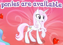 Size: 421x304 | Tagged: safe, derpibooru import, screencap, fleur-de-lis, earth pony, pony, unicorn, g4, concave belly, cropped, english, female, gameloft, heart, horn, long horn, mare, meme, my little pony: magic princess, open mouth, open smile, raised hoof, raised leg, slender, smiling, solo, text, thin, two toned mane, wow! glimmer