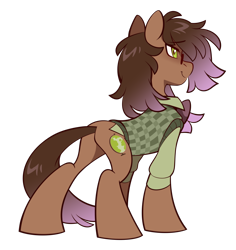 Size: 1700x1800 | Tagged: safe, artist:crimmharmony, derpibooru import, oc, oc only, oc:be sharp, earth pony, pony, butt, clothes, looking away, male, plot, simple background, solo, stallion, standing, transparent background