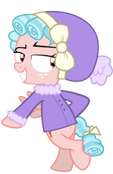Size: 1952x3001 | Tagged: safe, derpibooru import, edit, cozy glow, pegasus, pony, g4, bipedal, bipedal leaning, clothes, cozybetes, cute, female, filly, foal, leaning, simple background, smiling, solo, transparent background, vector, vector edit, winter outfit