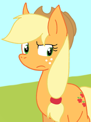 Size: 568x758 | Tagged: safe, artist:cmara, derpibooru import, applejack, earth pony, pony, applejack's hat, clothes, cowboy hat, hat, solo