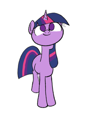 Size: 868x1227 | Tagged: safe, artist:phoneypony, twilight sparkle, unicorn twilight, pony, unicorn, female, looking up, mare, simple background, smiling, solo