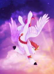 Size: 3400x4631 | Tagged: safe, artist:jsunlight, derpibooru import, oc, pegasus, pony, belly, flying, solo, spread wings, wings