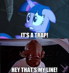 Size: 1283x1354 | Tagged: safe, derpibooru import, twilight sparkle, twilight sparkle (alicorn), alicorn, g4, the cutie map, admiral ackbar, female, its a trap, male, meme, star wars, star wars: return of the jedi