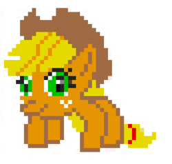 Size: 989x943 | Tagged: safe, artist:dhm, derpibooru import, applejack, pony, /mlp/, meme, pixel art, pixelcanvas, solo, spiderjack