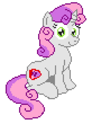 Size: 738x990 | Tagged: safe, artist:dhm, derpibooru import, sweetie belle, pony, /mlp/, female, filly, foal, looking at you, pixel art, pixelcanvas, solo