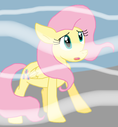 Size: 860x932 | Tagged: safe, artist:cmara, derpibooru import, fluttershy, pegasus, pony, g4, female, solo, wind