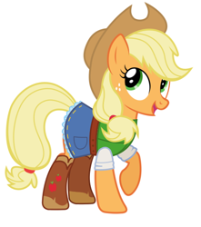 Size: 478x541 | Tagged: safe, artist:ranwere32, derpibooru import, applejack, pony, g4, applejack's hat, boots, clothes, cowboy hat, equestria girls outfit, hat, shoes, simple background, solo, white background