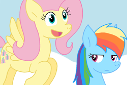 Size: 1014x682 | Tagged: safe, artist:cmara, derpibooru import, fluttershy, rainbow dash, pegasus, g4, female