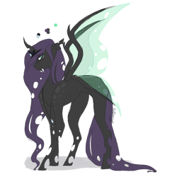 Size: 1024x1024 | Tagged: safe, artist:pixelberry, derpibooru import, oc, oc:alexandrite, changeling, female, simple background, solo, transparent background