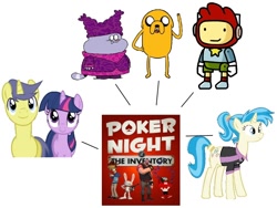 Size: 800x600 | Tagged: safe, derpibooru import, allie way, comet tail, twilight sparkle, adventure time, chowder, cometlight, exploitable meme, female, jake the dog, make it happen, male, maxwell (scribblenauts), meme, pinny lane, poker night at the inventory, scribblenauts, shipping, straight