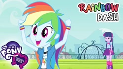 Size: 1280x720 | Tagged: safe, derpibooru import, rainbow dash, twilight sparkle, equestria girls, equestria girls (movie), g4, clothes, duo, duo female, female, pleated skirt, skirt