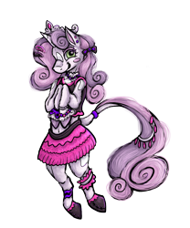 Size: 930x1120 | Tagged: safe, artist:deidad dissitum, derpibooru import, sweetie belle, earth pony, clothes, jewelry, scenecore, simple background, solo, tiara, transparent background