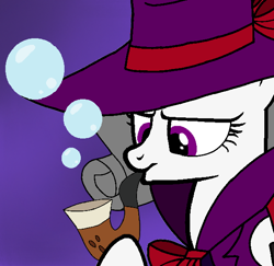 Size: 600x582 | Tagged: safe, artist:noi kincade, derpibooru import, oc, oc only, oc:oliver spade, pegasus, pony, blowing bubbles, bubble, bubble pipe, clothes, detective, fedora, female, hat, pipe, solo, trenchcoat