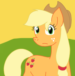 Size: 800x810 | Tagged: safe, artist:cmara, derpibooru import, applejack, earth pony, pony, g4, applejack's hat, clothes, cowboy hat, female, hat, solo