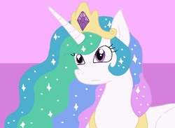 Size: 1118x818 | Tagged: safe, artist:cmara, derpibooru import, princess celestia, alicorn, pony, g4, crown, female, jewelry, regalia, solo