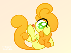 Size: 1920x1440 | Tagged: safe, artist:greenhoof, derpibooru import, carrot top, golden harvest, earth pony, pony, g4, abstract background, solo, tongue, tongue out, vector