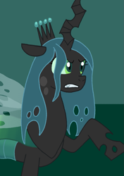 Size: 787x1115 | Tagged: safe, artist:cmara, derpibooru import, queen chrysalis, changeling, changeling queen, g4, female, solo