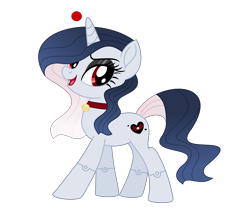 Size: 2443x2123 | Tagged: safe, artist:darbypop1, derpibooru import, oc, oc:chenabelle, original species, pony, unicorn, doll, doll pony, female, mare, simple background, solo, transparent background