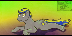 Size: 2000x1000 | Tagged: safe, artist:blindcoyote, derpibooru import, oc, oc only, earth pony, pony, confused, looking up, lying down, male, prone, solo, stallion