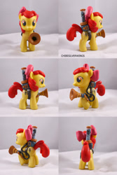 Size: 800x1200 | Tagged: safe, artist:chibisilverwings, derpibooru import, apple bloom, earth pony, pony, bloom and gloom, customized toy, female, filly, foal, irl, pest control gear, pest control pony, photo, solo, toy
