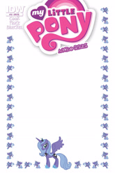 Size: 2063x3131 | Tagged: safe, derpibooru import, idw, princess luna, alicorn, pony, g4, comic cover, cover, female, mare, my little pony logo, my little pony micro-series, s1 luna