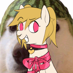 Size: 1000x1000 | Tagged: safe, artist:vital, derpibooru import, oc, oc only, earth pony, pony, animated, commission, dank memes, pigtails, shitposting, solo, twintails, your character here