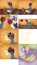 Size: 1602x2828 | Tagged: safe, artist:askprosecutie, derpibooru import, oc, oc:prosecutie, pony, unicorn, butt, female, flower, lying down, magic, mare, mud mask, plot, prone