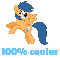 Size: 700x681 | Tagged: safe, alternate version, artist:maggiethenuggetpony68, derpibooru import, first base, pegasus, pony, g4, 20% cooler, adorabase, alternate character, alternate universe, blue text, catchphrase, cute, female, first base can fly, flying, mare, older, older first base, pegasus first base, race swap, simple background, smiling, solo, text, tomboy, transparent background, vector