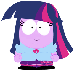 Size: 1175x1135 | Tagged: safe, artist:anyahmed, derpibooru import, twilight sparkle, human, equestria girls, g4, female, simple background, solo, south park, transparent background