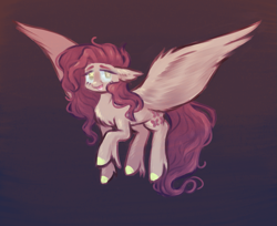 Size: 1013x827 | Tagged: safe, artist:6chocolatepie9, derpibooru import, fluttershy, pegasus, pony, gradient background, solo, spread wings, wings