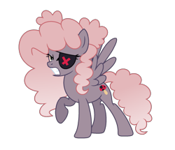 Size: 1713x1475 | Tagged: safe, artist:darbypop1, derpibooru import, oc, oc only, oc:vixie crystal, pegasus, pony, eyepatch, female, mare, simple background, solo, transparent background