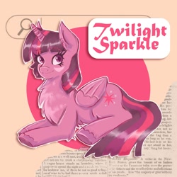 Size: 1800x1800 | Tagged: safe, artist:rodwaudt, derpibooru import, twilight sparkle, twilight sparkle (alicorn), alicorn, pony, g4, chest fluff, female, folded wings, horn, lying down, mare, prone, search bar, smiling, tail, unshorn fetlocks, wings