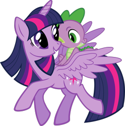 Size: 2731x2758 | Tagged: safe, derpibooru import, edit, spike, twilight sparkle, twilight sparkle (alicorn), alicorn, dragon, pony, g4, .svg available, duo, female, male, mare, official, riding, riding a pony, simple background, spike riding twilight, stock vector, transparent background, vector, vector edit
