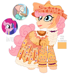 Size: 1920x2069 | Tagged: safe, artist:interstellar-quartz, derpibooru import, pinkie pie, oc, oc:merry go-round, earth pony, pony, clothes, dress, female, mare, pearl (steven universe), simple background, steven universe, transparent background