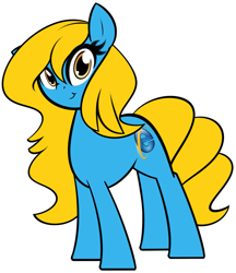 Size: 1227x1420 | Tagged: safe, artist:furrgroup, derpibooru import, oc, oc:internet explorer, earth pony, pony, ask internet explorer, browser ponies, female, internet explorer, mare, simple background, solo, white background