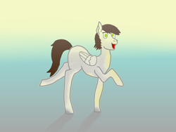 Size: 4080x3060 | Tagged: safe, artist:kokopingas98, derpibooru import, oc, oc only, oc:anthon, pegasus, folded wings, gradient background, heaven, male, open mouth, pegasus oc, solo, solo focus, walking, wings