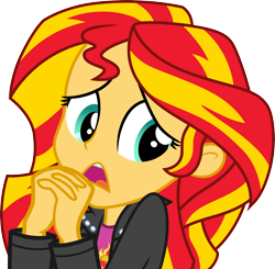 Size: 3064x3000 | Tagged: safe, artist:cloudy glow, derpibooru import, sunset shimmer, equestria girls, equestria girls (movie), simple background, solo, transparent background, vector