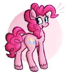 Size: 607x652 | Tagged: safe, artist:daze, derpibooru import, pinkie pie, earth pony, pony, g4, balloonbutt, butt, female, mare, plot, simple background, solo, transparent background