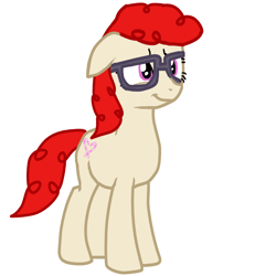 Size: 1200x1200 | Tagged: safe, artist:princessstar022, derpibooru import, twist, earth pony, pony, g4, base used, female, glasses, mare, older, older twist, simple background, solo, white background