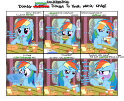 Size: 3200x2600 | Tagged: safe, artist:iamaveryrealperson, derpibooru import, rainbow dash, pegasus, pony, g4, ..., 2022, blushing, boop, burger, chart, cheese, comic, confused, contact lens, crossed out, date, dialogue, doing concerning things to your waifu, doing loving things, eating, exclamation point, female, flustered, food, french fries, frown, hand, high res, joke, ketchup, looking at someone, looking at something, looking at you, magic, magic hands, mare, meme, not doing hurtful things to your waifu, oat burger, oats, offscreen character, open mouth, question mark, sauce, sitting, sliced cheese, soda, spread wings, surprised, table, talking, talking to viewer, teeth, text, waifu, waifu chart, wide eyes, wings