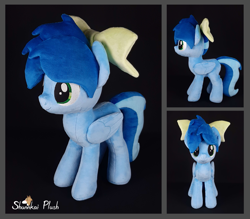 Size: 1417x1240 | Tagged: safe, artist:shunnkai, derpibooru import, oc, oc:squid, pegasus, pony, bow, female, hair bow, irl, mare, photo, plushie, solo